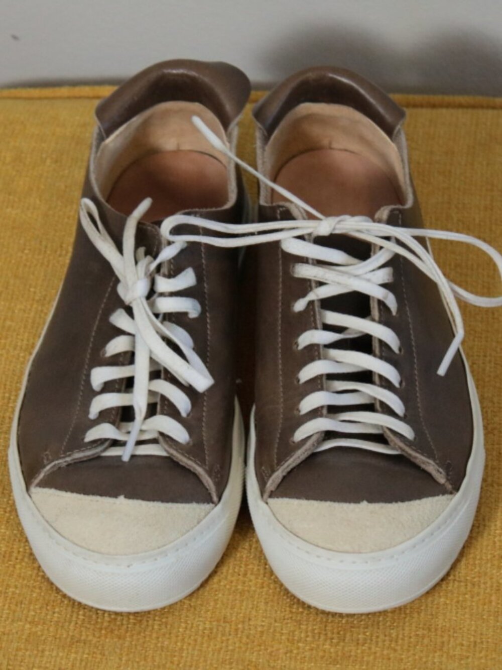 Opie Way Brown Leather Court Sneakers Size 7